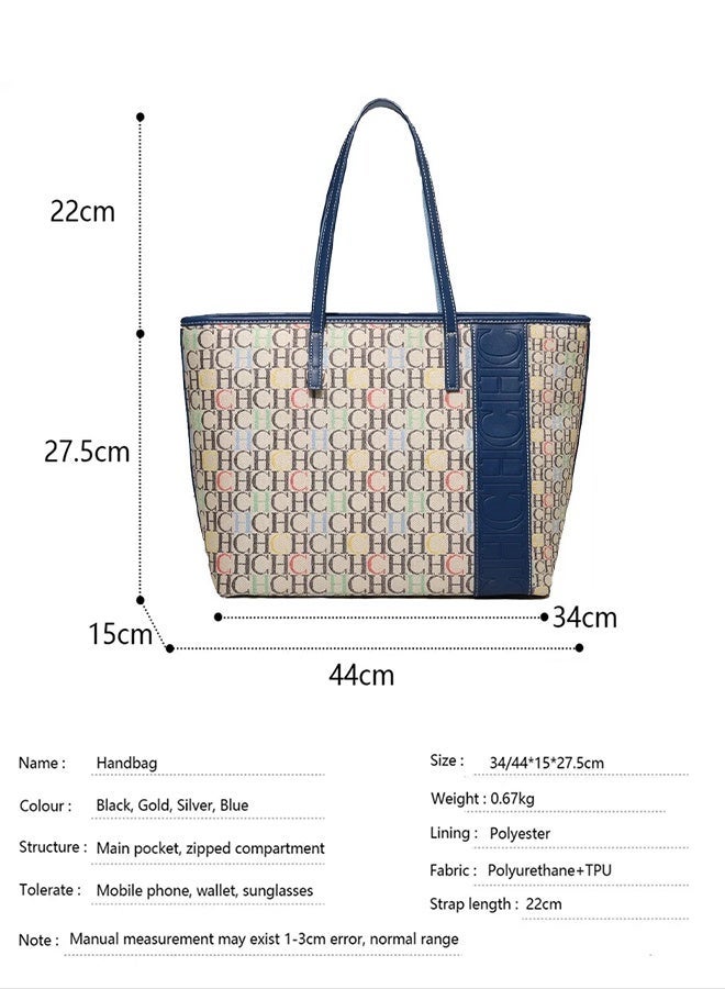CH CH CHCH City Tote Bag In Signature PU Women's Fashion Versatile Large Capacity Large Size Handheld Shoulder Bag Tote Bag - Image 2
