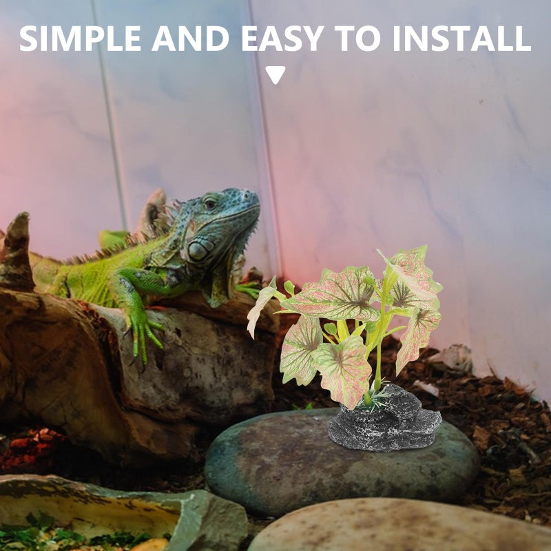 Realistic Artificial Reptile Plants with Climbing Vines for Terrarium Habitat Decor - Image 4