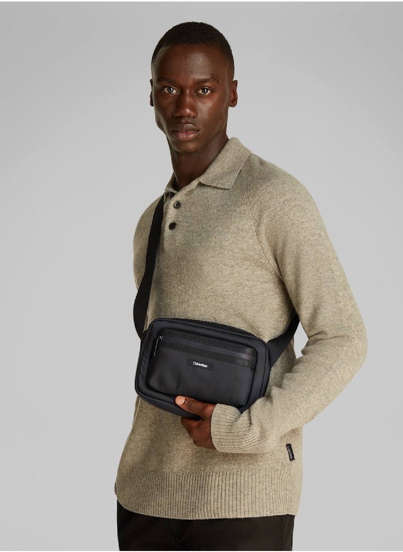 CALVIN KLEIN Men's Crossbody Camera Bag - Polyester, Black  - Image 5