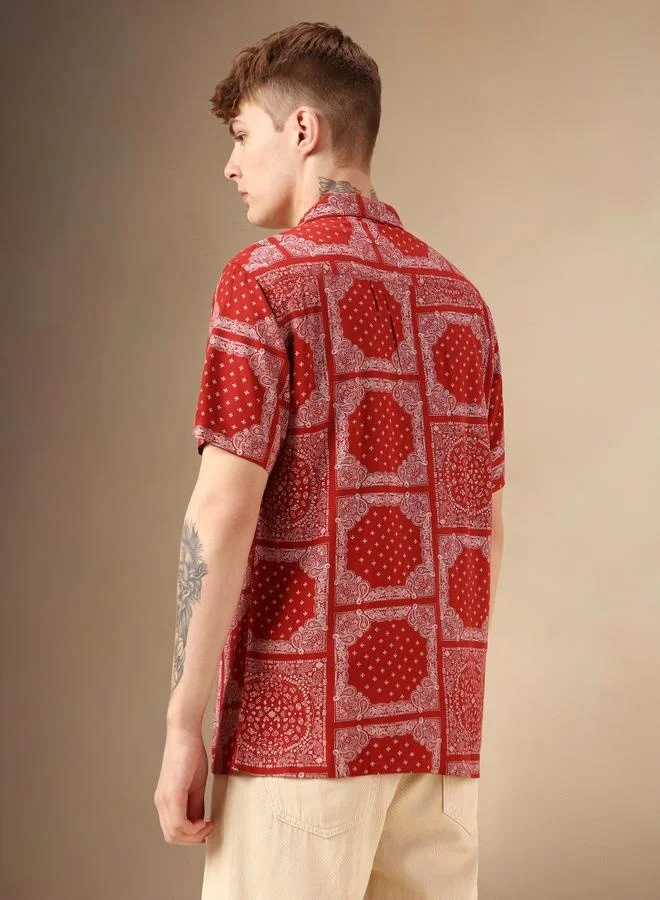 Dennis Lingo Multi Colour Relaxed Fit Rayon Shirt – Elegant and Relaxed