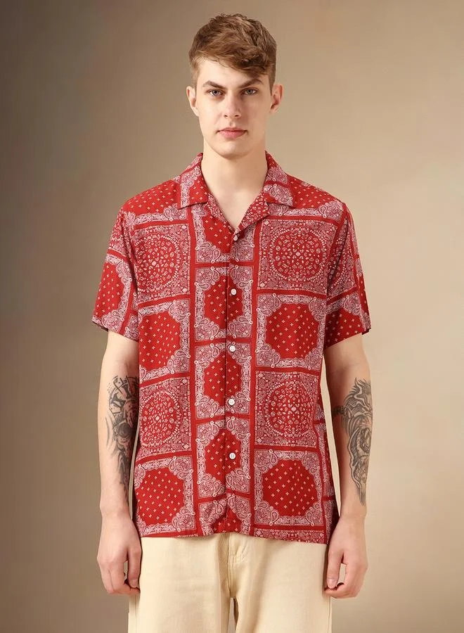 Dennis Lingo Multi Colour Relaxed Fit Rayon Shirt – Elegant and Relaxed