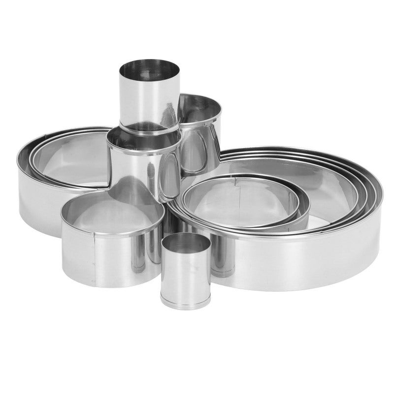 RYJ 14Pcs Cake Ring Mold Stainless Steel Round Bread Cutter Mold Cooking Accessory for Kitchen - Image 2