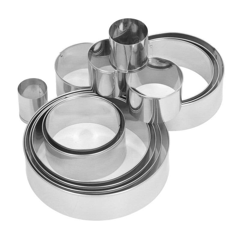 RYJ 14Pcs Cake Ring Mold Stainless Steel Round Bread Cutter Mold Cooking Accessory for Kitchen - Image 3