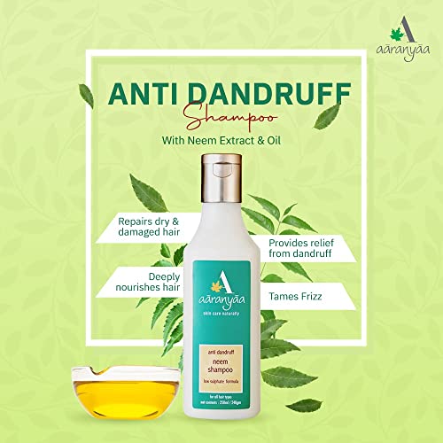 Aaranyaa Anti-Dandruff Neem Shampoo (250ml) Dandruff Care Shampoo for Dry, Itchy and Flaky Scalp | Shampoo for Women, Men and Kids - Image 2