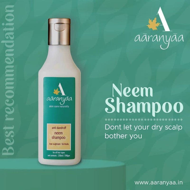 Aaranyaa Anti-Dandruff Neem Shampoo (250ml) Dandruff Care Shampoo for Dry, Itchy and Flaky Scalp | Shampoo for Women, Men and Kids - Image 4