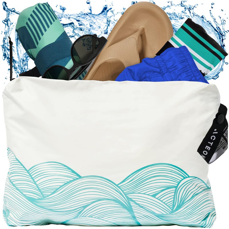 Acteon Wet Dry Travel Bag, Splash Water Resistant & Heavy Duty Zipper Reusable Bags, Small Pocket-Friendly Pouch for Cloth Baby Diaper, Dirty Laundry Clothes, Swimsuit, Toiletries, Beach, Pool & Gym - Image 1