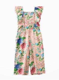 Sunshine Twirls: Girls' Jumpsuit Breezy Comfort & Playful Fun