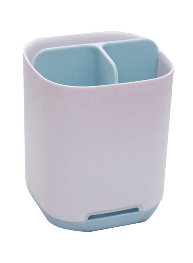 Creative Couple Bathroom Toothbrush Washing And Gargling Box White/Sky Blue 7x9x12cm