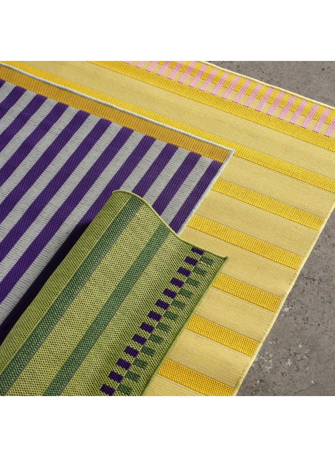Zaboon Rug flatwoven, in/outdoor, green purple/striped, 80x150 cm - Image 2