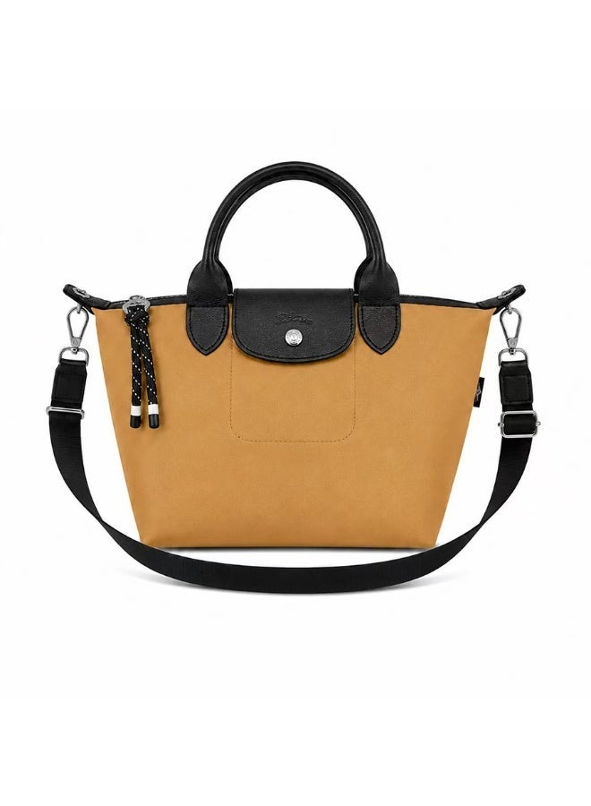 Energy Series Small Size Mustard Yellow Dual-Use Tote Bag with Detachable Crossbody Strap for Women - Image 1