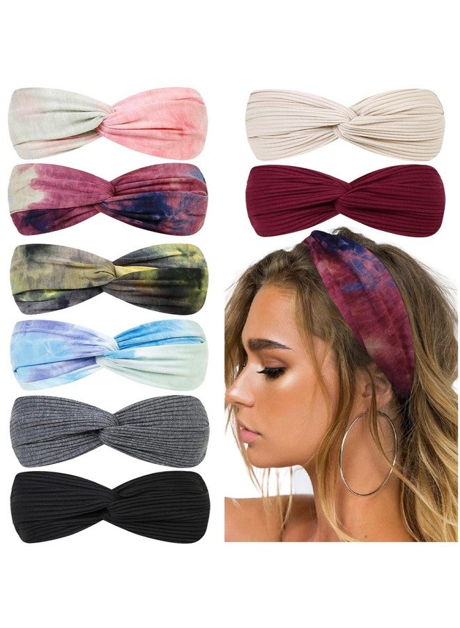 هواتشي بوهو عصابات للنساء أزياء النساء عقال التعادل صبغ لينة مرنة العصابات الشعر للنساء الشعر الأزياء تويست عمامة يلتف الشعر للفتيات الصيف إكسسوارات الشعر - Image 1