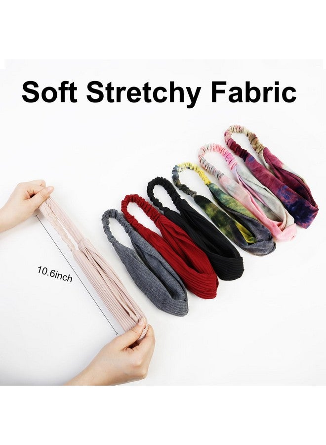 هواتشي بوهو عصابات للنساء أزياء النساء عقال التعادل صبغ لينة مرنة العصابات الشعر للنساء الشعر الأزياء تويست عمامة يلتف الشعر للفتيات الصيف إكسسوارات الشعر - Image 5