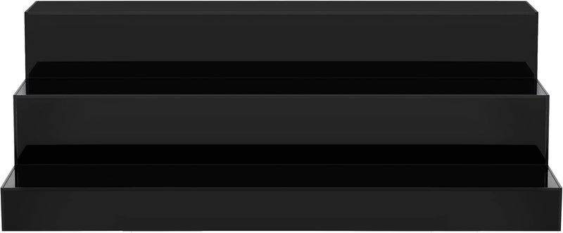 TPGP CiaoHER Large Acrylic Wine Liquor Bottle Rack - 3 Tier Black Countertop Riser Display - Image 3