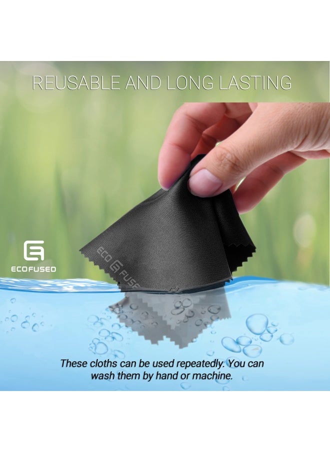 ECO-FUSED Microfiber Cleaning Cloths - 12 Pack - For Cleaning Glasses Spectacles Camera Lenses Ipad Tablets Phones Iphone Android Phones Laptops Lcd Screens And Other Delicate Surfaces  - Image 4