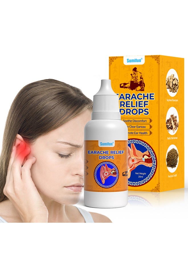 سوميفون تخفيف الاذن قطرات 20 مل، إزالة الاذن، تخفيف الاذن، صيغة عمل سريع لأصوات الاذن، اكتحام الاذن، و اضطراب الاذن الطائرة، قطرات الاذن المضادة للبكتيريا لصحة قناة الاذن وتنظيف - Image 1