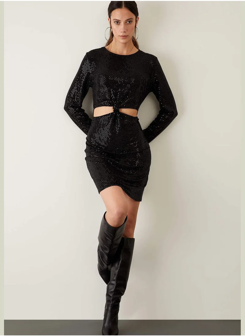 ديفاكتو Woman Slim Fit Long Sleeve Knitted Dress