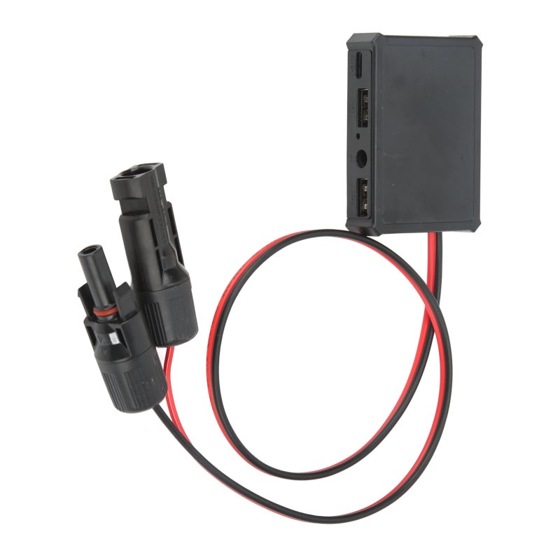 Solar Panel Adapter: 10AWG & 14AWG Copper Wire, Plug And Play, Multi-Interface Solar Charger - Wide Compatibility Portable Power for Outdoor Camping, Phone Charging, Portable Power Stations - Image 1
