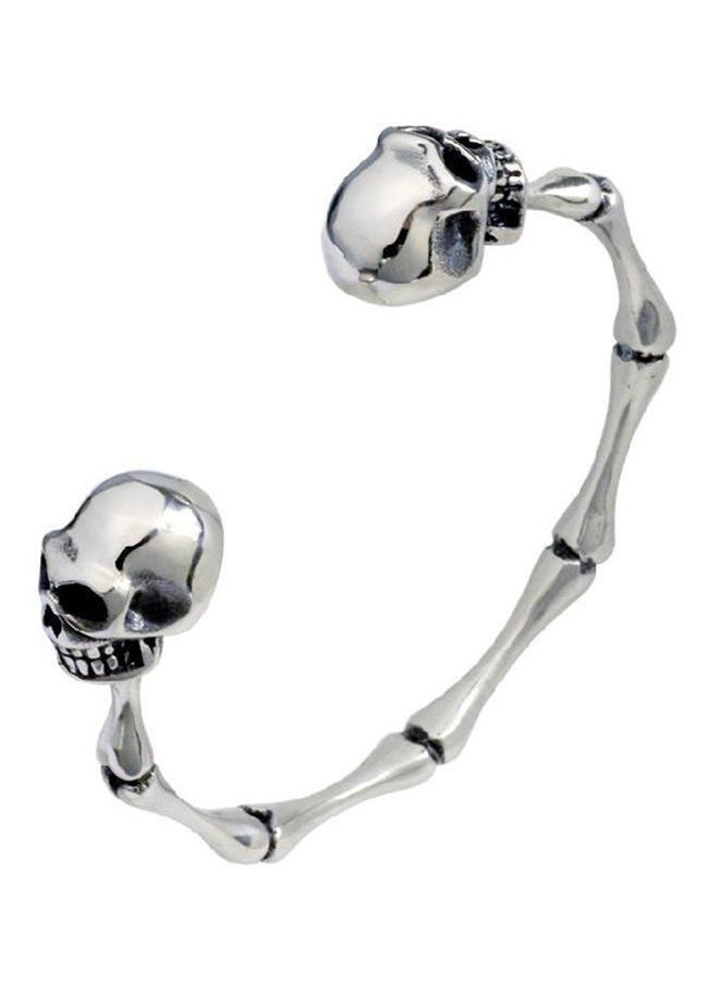 NIBEMINENT Titanium Steel Adjustable Skull Bracelet 