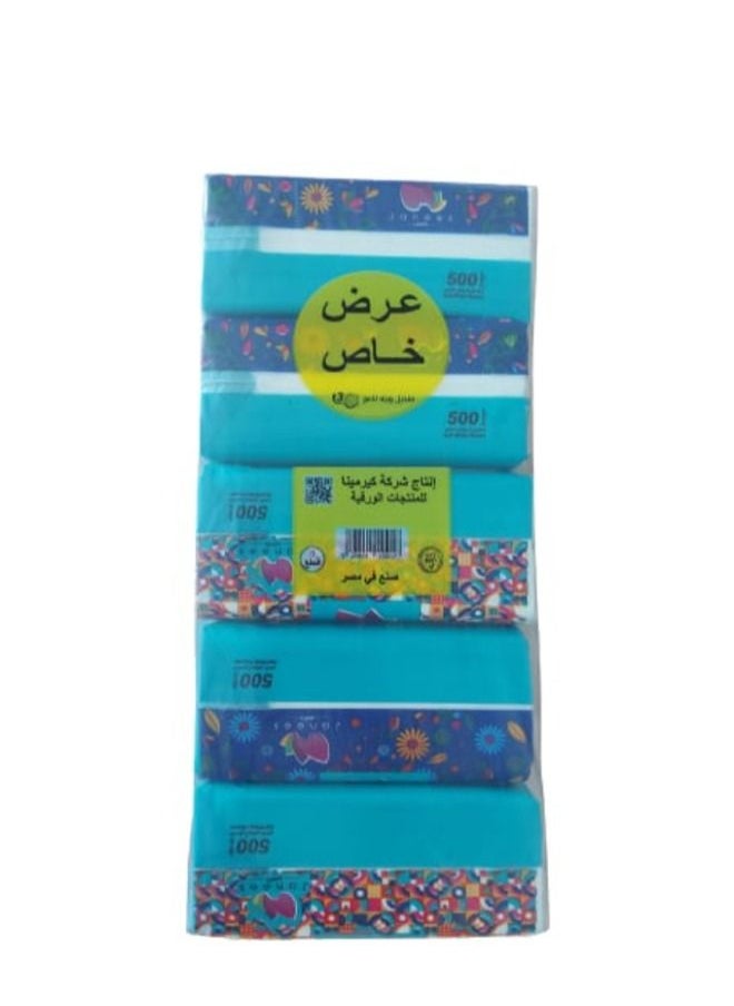 Janees Facial Tissue From Janees - 2500 Tissue - 5 Packs - 3 Layer  - Image 1