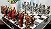 Ebros Gift Colorful Hand Painted Medieval Legend of King Arthur Merlin The Wizard and Dragons Resin Chess Pieces with 15 by 15 Checkered Frosted and Transparent Glass Board Set Gaming Board - Image 4