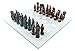 Ebros Gift Colorful Hand Painted Medieval Legend of King Arthur Merlin The Wizard and Dragons Resin Chess Pieces with 15 by 15 Checkered Frosted and Transparent Glass Board Set Gaming Board - Image 2
