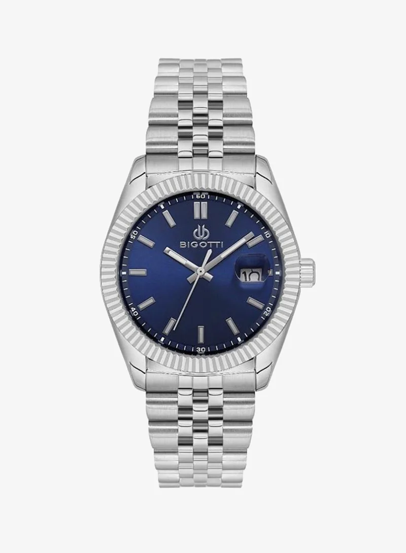 BIGOTTI Bigotti - Quotidiano Men Watch | Stainless SteelBrass Case | Analog | Round Dial | Mineral Glass | Japanese Quartz | Water Resistant 50 Meters