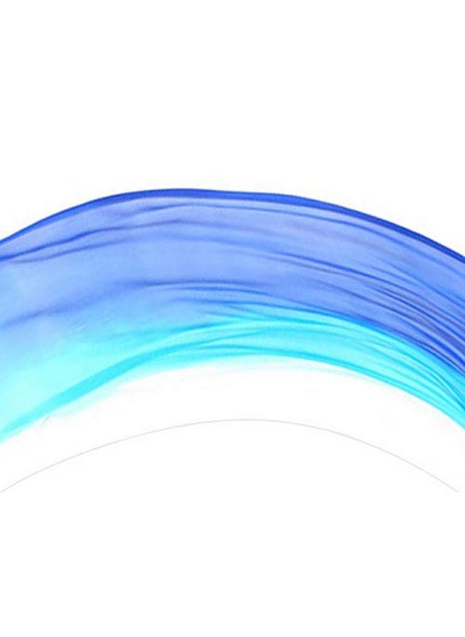 KIKIGOAL 2Pcs 2.0X0.9M/78.74"X35.43" Multi-Color Dance Silk Veil Poi (2.0X0.9M/78.74"X35.43", Gradual Blue)  - Image 3