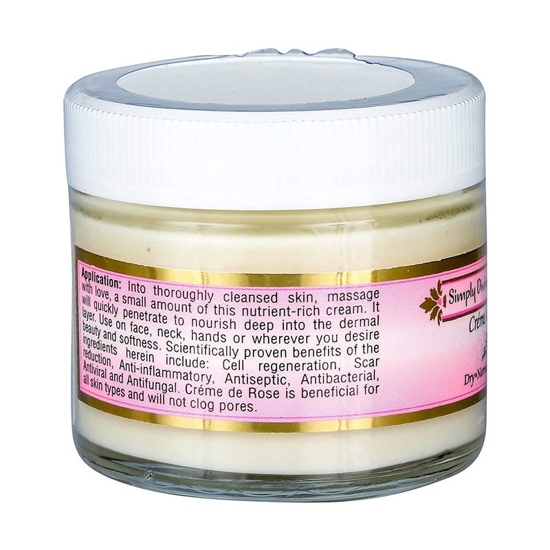 Simply Divine Botanicals Creme de Rose Heavenly Facial Moisturizer - Natural and Organic Face Cream for Dry, Normal, Sensitive, Mature Skin, 2 oz - Image 3