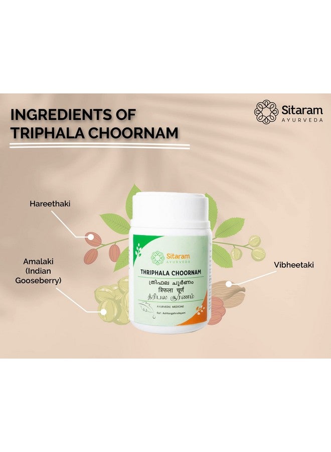 Sitaram Ayurveda Triphala Churna Powder 50gms, Ayurvedic Triphala Powder for Rejuvenating Eyes & Hair, Triphala Churna Also Reduces Pitta & Soften Bowels - Image 4