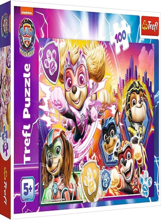 Trefl 16460 Paw Patrol 100 Elements Colourful Puzzle with Heroes of the TV Series, Creative Entertainment, Game for Children from 5 Years, Multicoloured