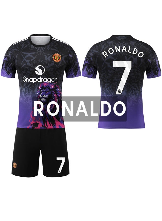 مانشستر يونايتد 2025-2026 الموسم #7 رونالدو لكرة القدم جيرسي السراويل تناسب حجم الأطفال وحجم الكبار ، هدية للجماهير والأصدقاء - Image 1