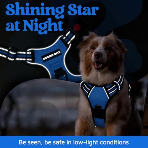 Doggo Bite Premium Reflective Dog Vest Harness| Soft Breathable| Padded Handle| Adjustable Straps & Luxury Buckle| No-Choke with Free Designer Leash-32mm| Chest (27-36inch) All Large Breeds 23-35Kg - Image 5