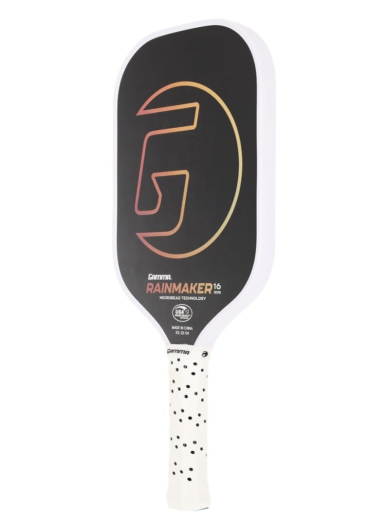 Gamma GAMMA Rainmaker Pickleball Paddle – Lightweight, Large Sweet Spot, Microbead Carbon Fiber Face for Increased Spin & Control, Customizable Swing Weight, 16mm & Available in 6 Colors  - Image 3