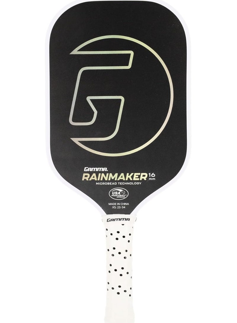 Gamma GAMMA Rainmaker Pickleball Paddle – Lightweight, Large Sweet Spot, Microbead Carbon Fiber Face for Increased Spin & Control, Customizable Swing Weight, 16mm & Available in 6 Colors  - Image 1