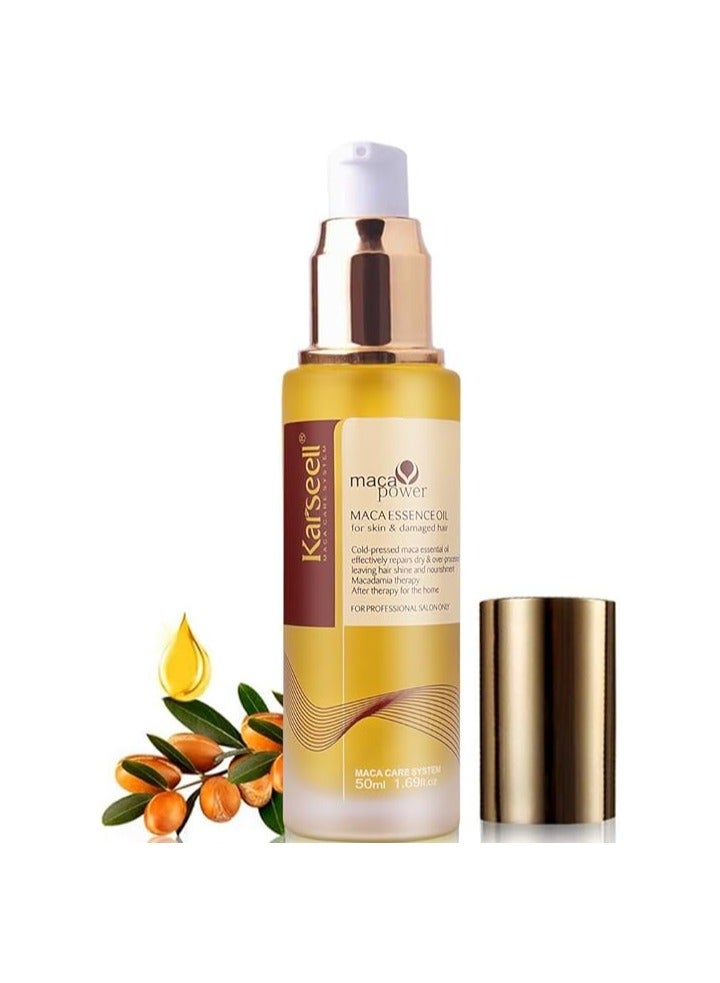 Karseell Moroccan Argan Oil for Hair Healing Cold Pressed Weightless Argan Oil Hair Serum for Dry Damaged Hair 50ml - Image 1
