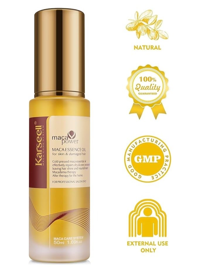 Karseell Moroccan Argan Oil for Hair Healing Cold Pressed Weightless Argan Oil Hair Serum for Dry Damaged Hair 50ml - Image 3