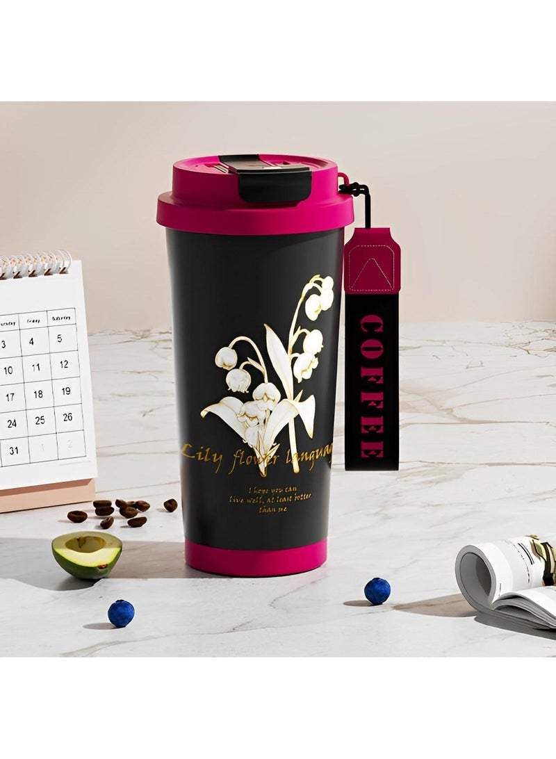 Y&D Simple Modern Travel Coffee Mug Tumbler with 360° Sealing Ceramic-Lined Insulated Stainless Steel Cold Brew Iced Coffee Cup Thermos Gifts for Women Men Her Him 17oz  - Image 5