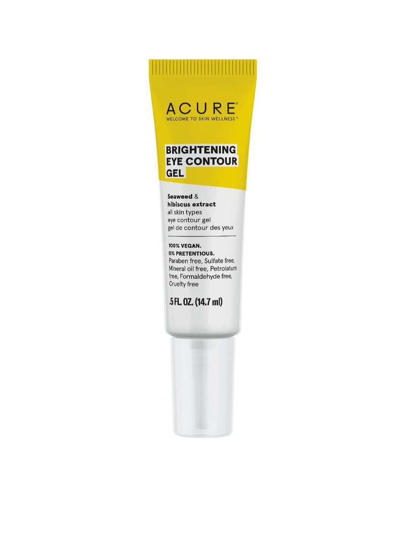 ACURE Brightening Eye Contour Gel | 100% Vegan | For A Brighter Appearance | Seaweed & Hibiscus Extract - Rejuvenates, Hydrates & Soothes | All Skin Types | 0.5 Fl Oz - Image 2