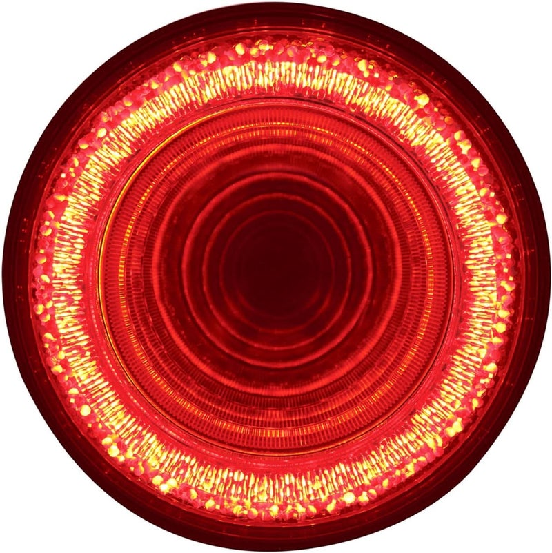 United Pacific 36654B 24 LED 4" Round Mirage Light - Red LED/Clear Lens - Image 1