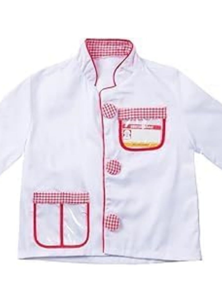 Children's Chef Costume Set with Realistic Accessories Role-play toy for boys and girls ages 3 to 12 Kitchen helper pretend play cooking apron and hat - Image 2