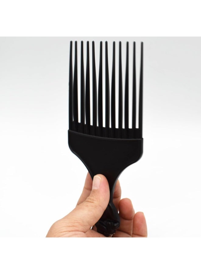 LA PERLA TECH  3 Pics Professional Afro Pick Comb, Detangling Hairdressing Afro Braiding Rake Comb for Wig Natural African Thick Curly Long Short Hairstyling Men Women Barber Salon Hairstylist Tools - Image 2
