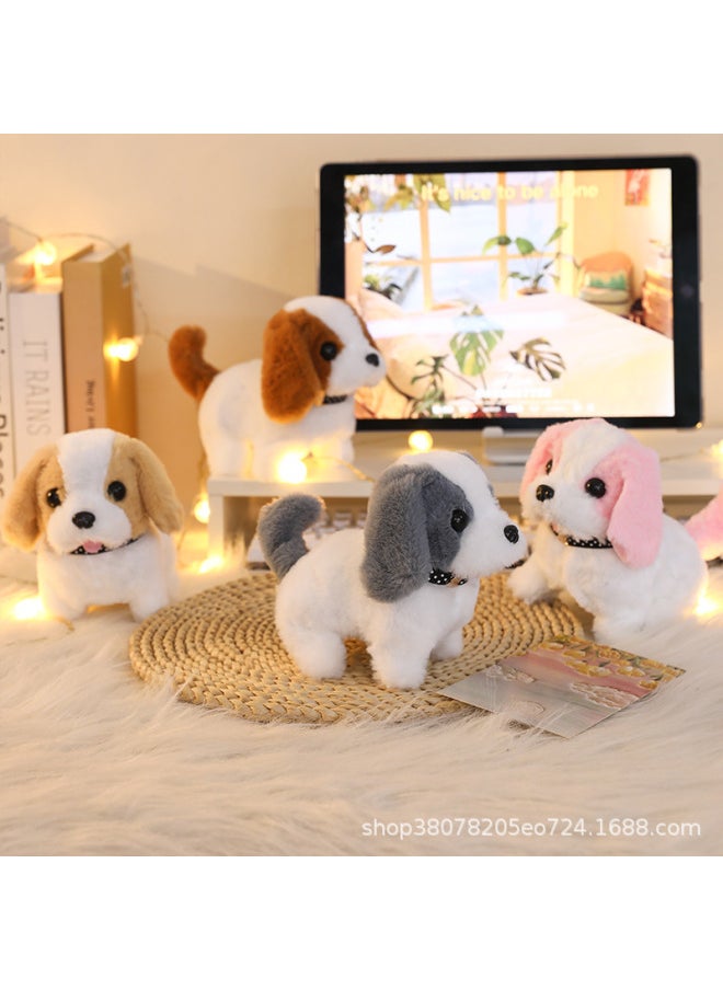 Electronic Pet Electric Dog Will Run Will Call Stall Toys Home Ornaments Animal Dolls Cross-border-Color:White And Gray Saint Bernard-collar-Specifications:Non-opp Bag  - Image 2