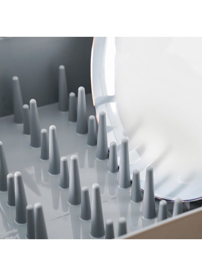 Danube Home Qlux Aliza Dish Drainer 32X36X18.5Cm | Polypropylene Dish Rack | Dish Drainer For Kitchen Sink Home Dining - Grey - Image 2