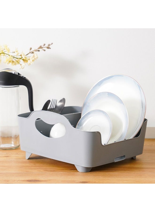 Danube Home Qlux Aliza Dish Drainer 32X36X18.5Cm | Polypropylene Dish Rack | Dish Drainer For Kitchen Sink Home Dining - Grey - Image 3