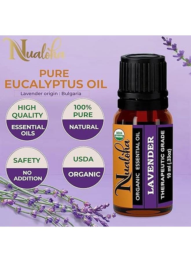 Nualoha - Organic Lavender Essential Oil Bulgarian Pure Natural Lavender Oil For Aromatherapy Diffuser Relaxation Skin And Hair Care 10 Ml - Image 1
