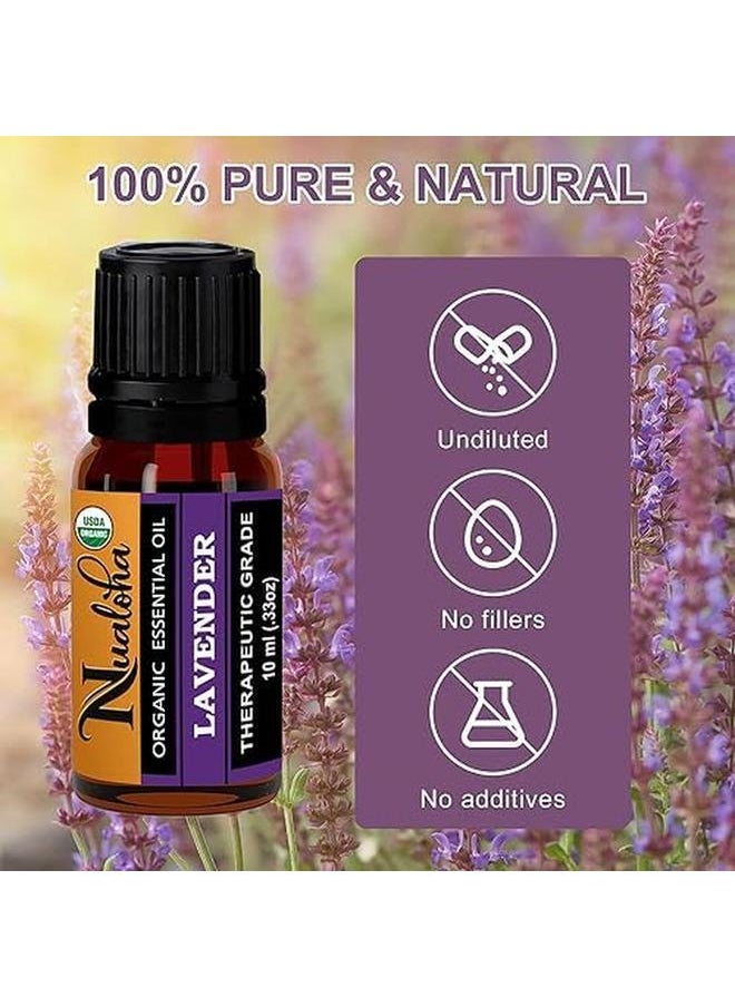 Nualoha - Organic Lavender Essential Oil Bulgarian Pure Natural Lavender Oil For Aromatherapy Diffuser Relaxation Skin And Hair Care 10 Ml - Image 1
