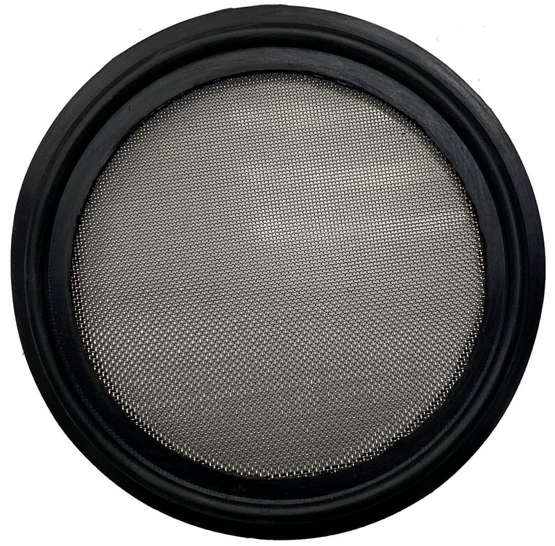 DR.COMPONENT 2" Sanitary Tri-Clamp Gaskets (Pack of 2), Bonded Type Screen (#60 Mesh/ 250 μm) Gaskets, Black EPDM - Image 1