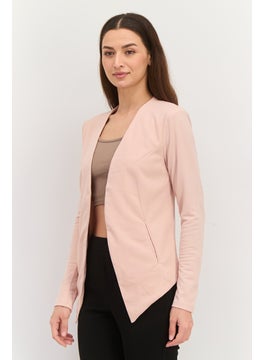 BCBGeneration Women Regular Fit Textured Blazer, Peach  - Image 2