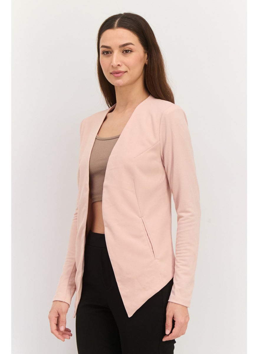BCBGeneration - Women Regular Fit Textured Blazer, Peach - Image 1