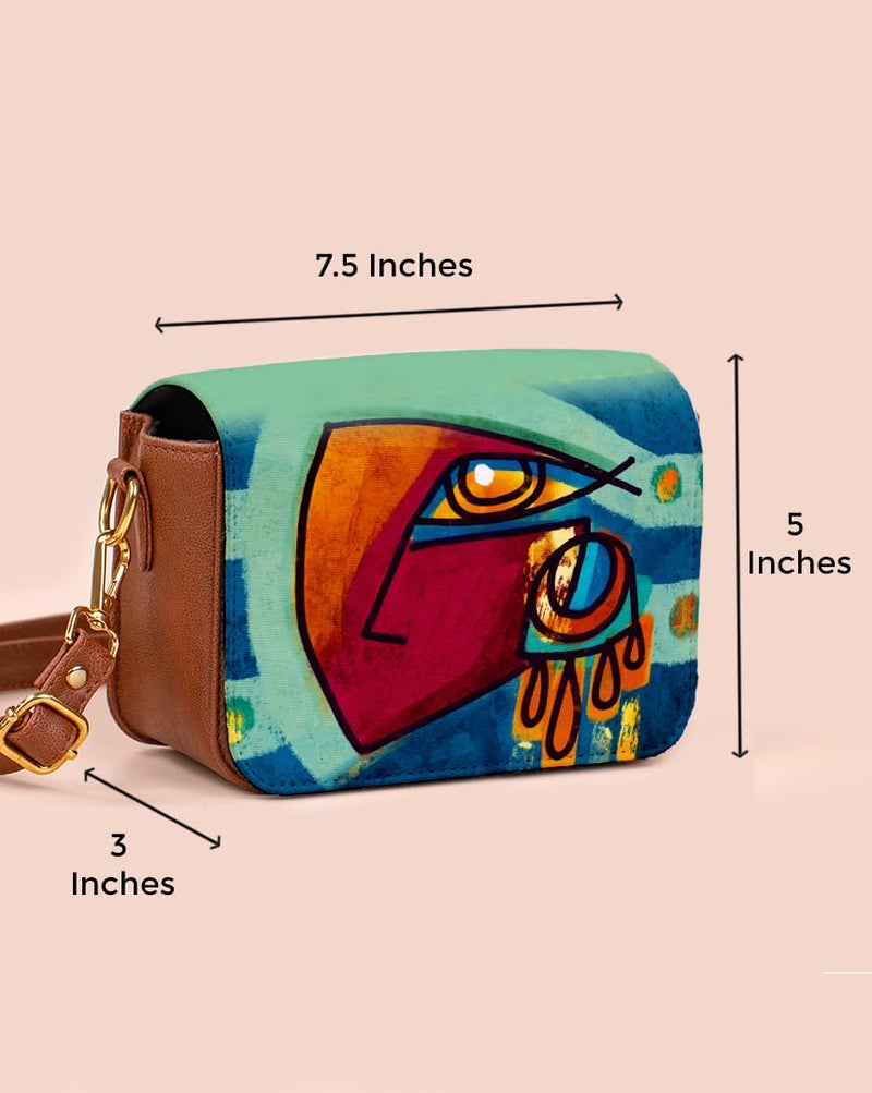 Kalankit Sling Bags for Women | Premium Vegan Leather Sling Bag for Woman with Adjustable Strap | Lightweight Everyday Shoulder Bag & Birthday, Valentine Gift for Her | Tearshift - Image 3